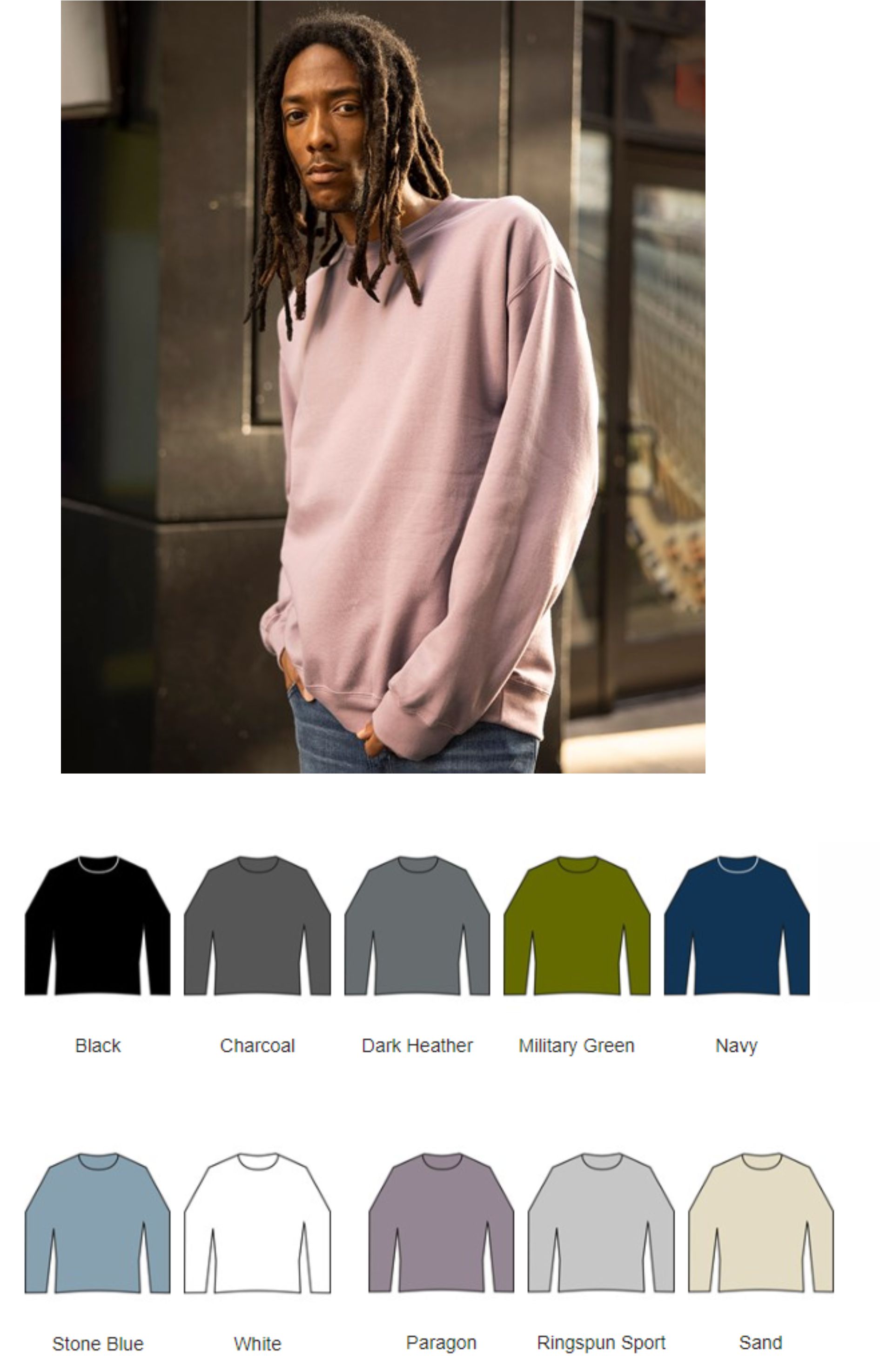 Gildan GD66 Softstyle Midweight Fleece Crew Neck  Gildan GD66 Softstyle Midweight Fleece Crew Neck